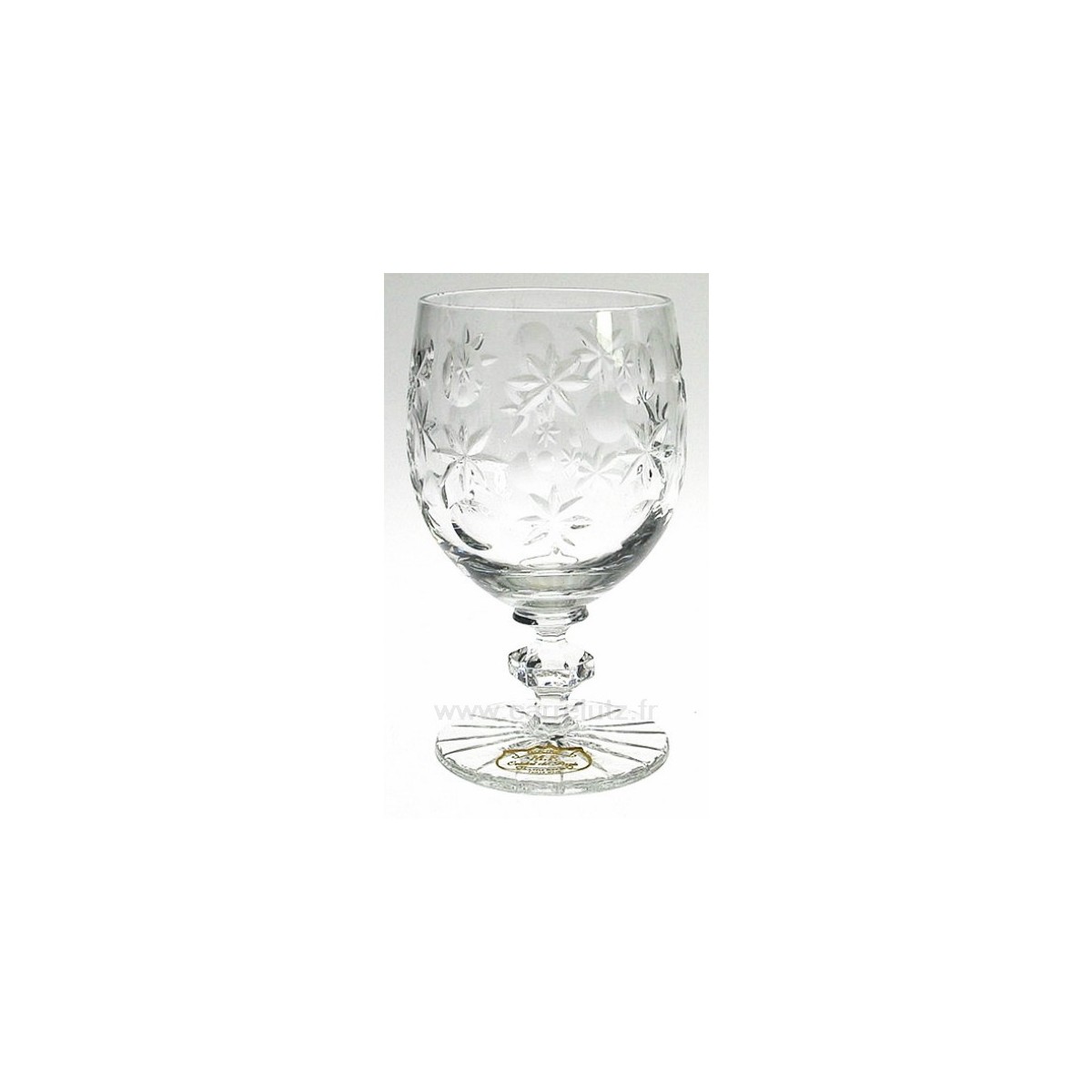 CL20010162  6 Verres à eau cristal taillé Cristal de Paris﻿ model Brest﻿﻿ 69,10 €