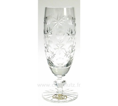 CL20010163  6 Flutes à champagne cristal taillé Cristal de Paris﻿ model Brest﻿ 69,10 €