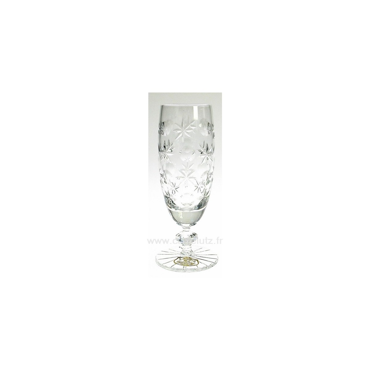 CL20010163  6 Flutes à champagne cristal taillé Cristal de Paris﻿ model Brest﻿ 69,10 €