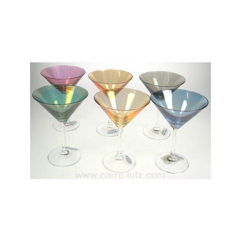 6 cocktails/martini assortie