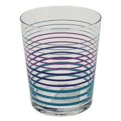 CL20011108  Boite de 6 verres Plum en verre décoré ligne 13,10 €