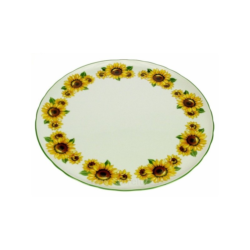 CL21010045  Plat à tarte diamètre 30,5 cm décor Tournesol porcelaine L honneur 34,10 €