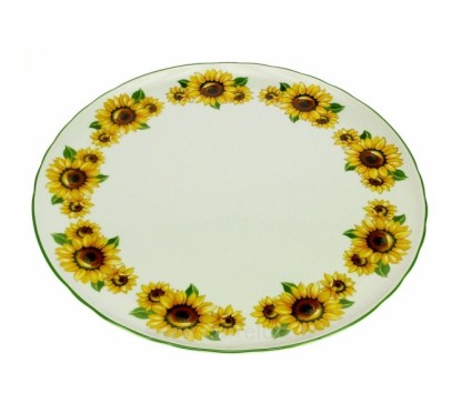 CL21010045  Plat à tarte diamètre 30,5 cm décor Tournesol porcelaine L honneur 34,10 €