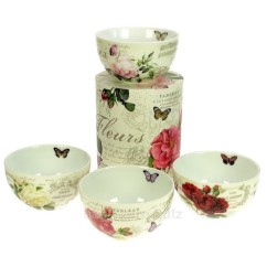 CL21010059  Coffret 4 coupes à dessert jardin botanique en fine porcelaine  34,00 €