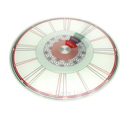 Plat tournant à gateaux en verre avec portions diamètre 35 cm