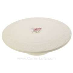 CL21010083  Coffret plat à gateaux sur pied en porcelaine dentelle rose en coffret cadeau 31,10 €
