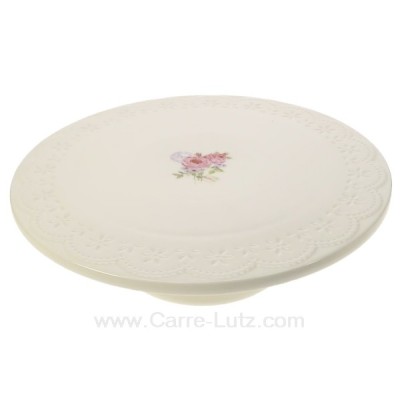 CL21010083  Coffret plat à gateaux sur pied en porcelaine dentelle rose en coffret cadeau 31,10 €