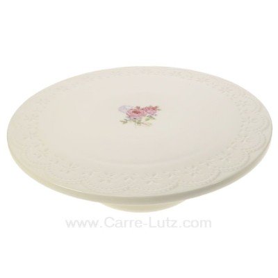 CL21010083 Coffret plat à gateaux sur pied en porcelaine dentelle rose en coffret cadeau 31,10 €