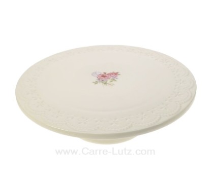 CL21010083  Coffret plat à gateaux sur pied en porcelaine dentelle rose en coffret cadeau 31,10 €