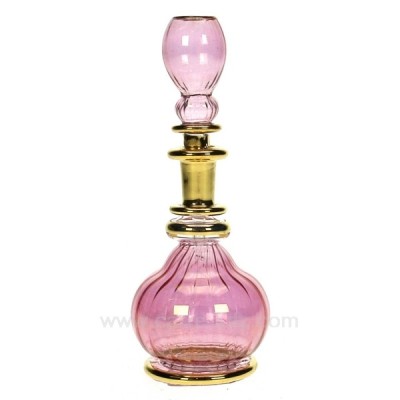 CL21040087  Flacon de parfum Egyptien en verre rétro couleur rose 27,00 €