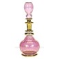 Flacon de parfum Egyptien en verre rétro couleur rose