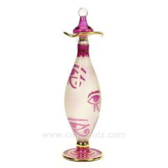 CL21040126  Flacon de parfum Egyptien en verre couleur sablé rouge 31,50 €