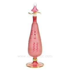 CL21040128  Flacon de parfum Egyptien en verre couleur sablé rouge 38,30 €