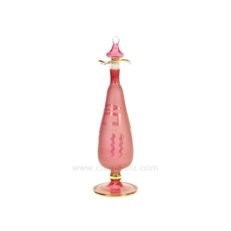 CL21040128  Flacon de parfum Egyptien en verre couleur sablé rouge 38,30 €