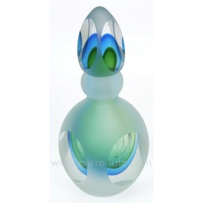 CL21041001  Flacon de parfum en verre soufflé couleur dominante vert 33,80 €
