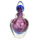 Flacon de parfum en verre soufflé couleur dominante rose et mauve, reference CL21041006