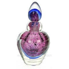 CL21041006  Flacon de parfum en verre soufflé couleur dominante rose et mauve 35,00 €