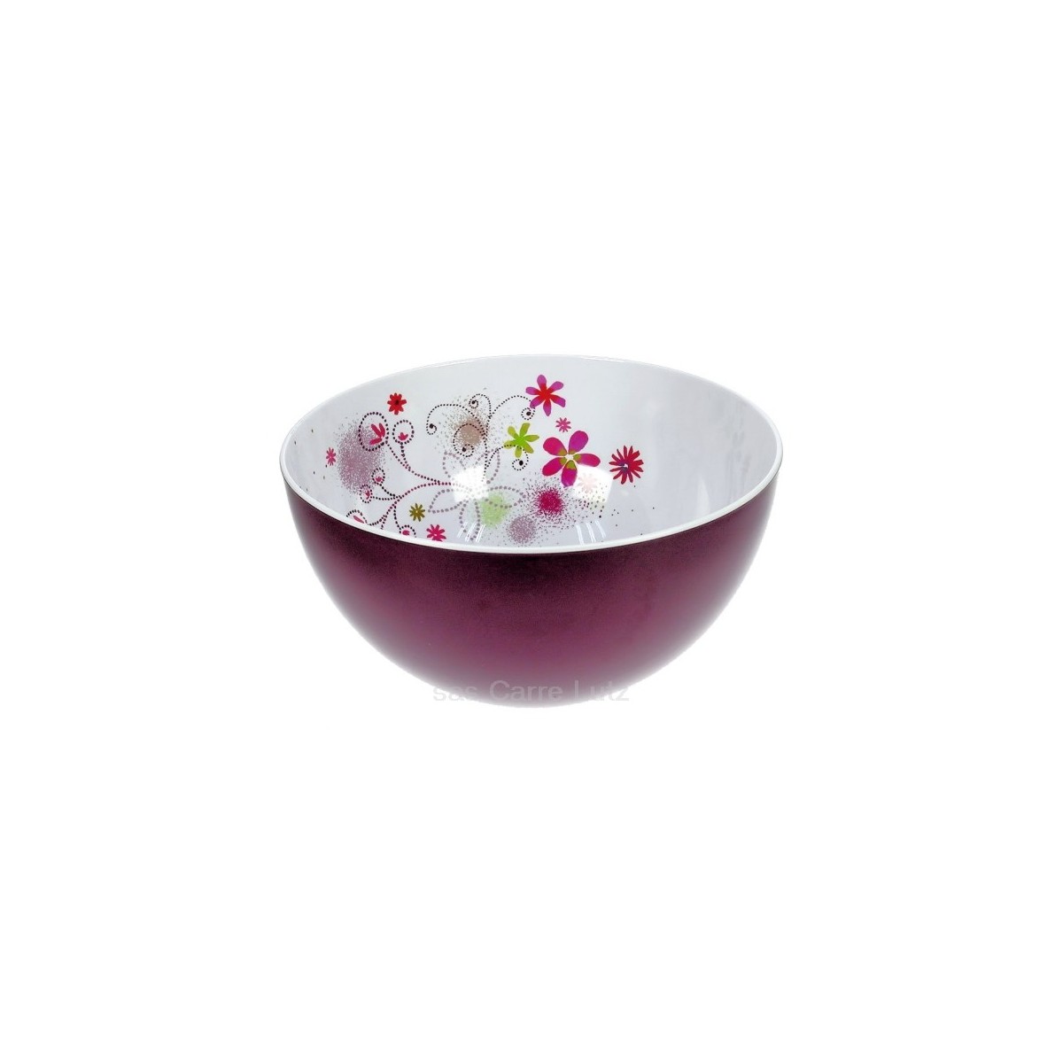 CL22000052  Saladier floral rond prune en mélamine 30,90 €