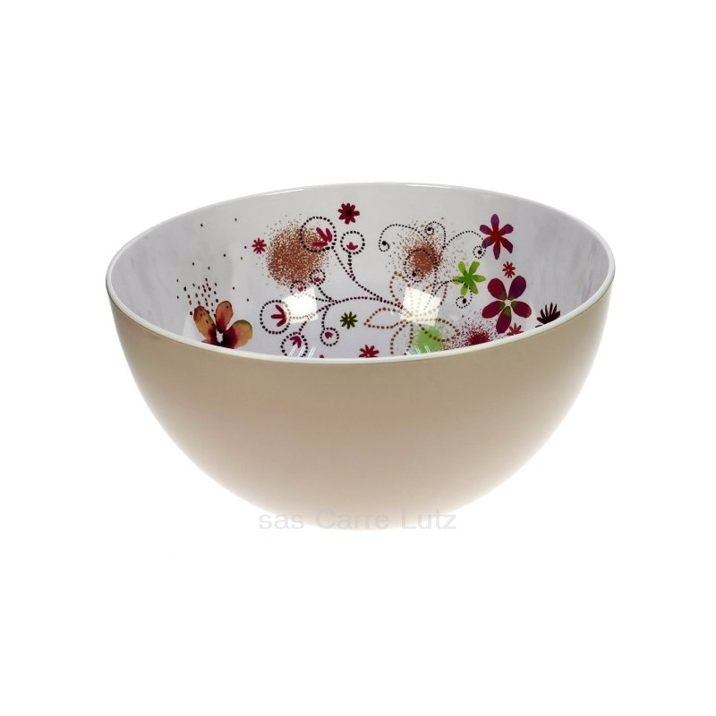 CL22000053  Saladier floral rond rose en mélamine 30,90 €