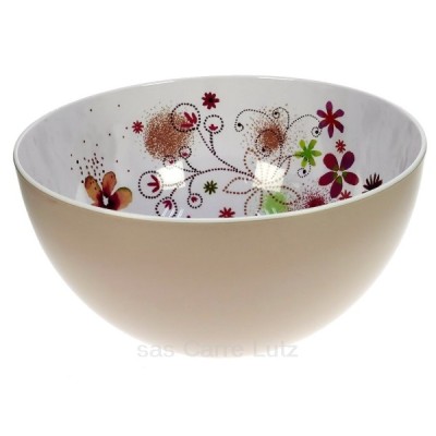 CL22000053  Saladier floral rond rose en mélamine 30,90 €