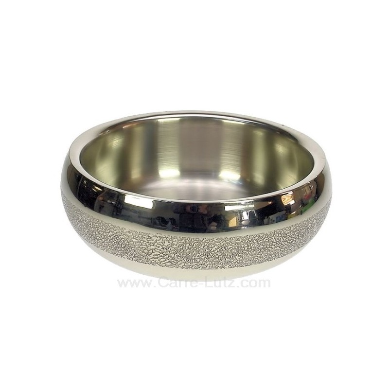 CL22000058  Saladier bas double parroi inox finition brillant et marbré noir 45,60 €