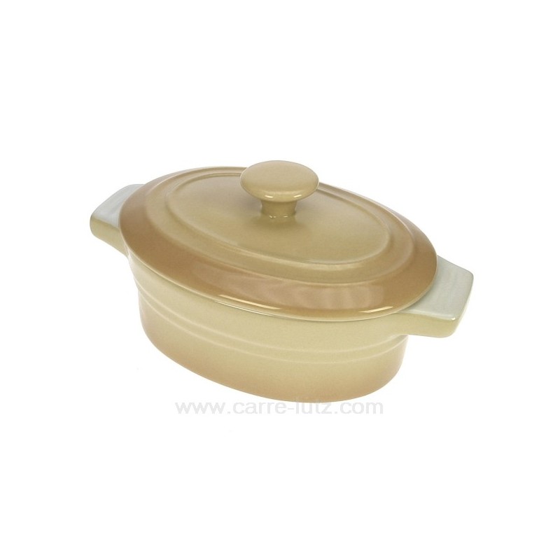 Mini cocotte ovale beige