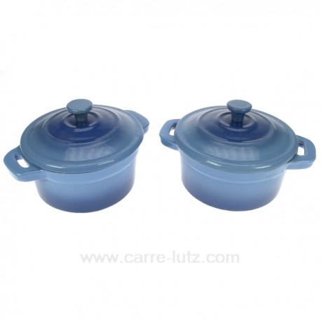 2 Mini cocotte fonte bleue La cuisine CL25001022, reference CL25001022
