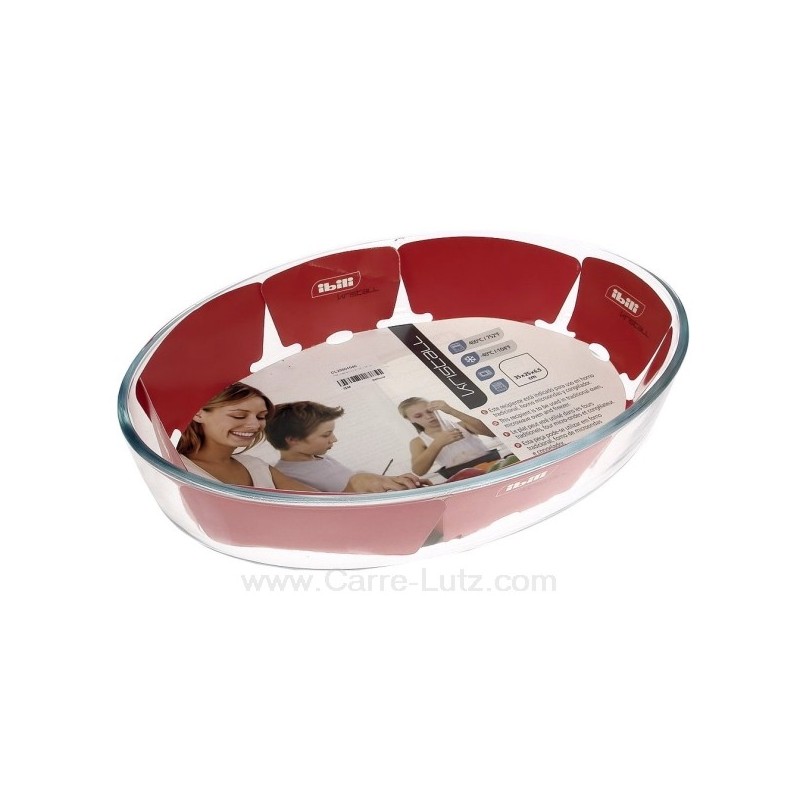 Plat ovale en pyrex 35x25x6.5 cm