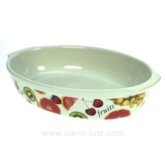 CL25003002  Plat ovale decor fruit 32cm 16,20 €