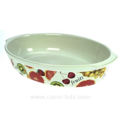 CL25003002  Plat ovale decor fruit 32cm 16,20 €