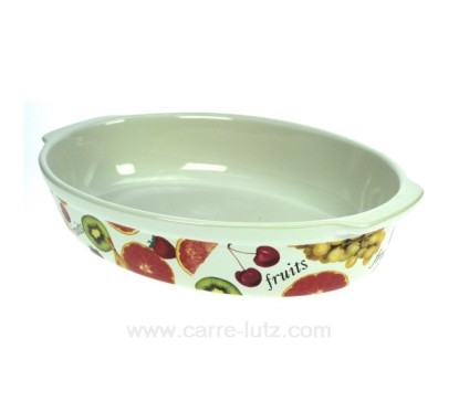 CL25003002  Plat ovale decor fruit 32cm 16,20 €