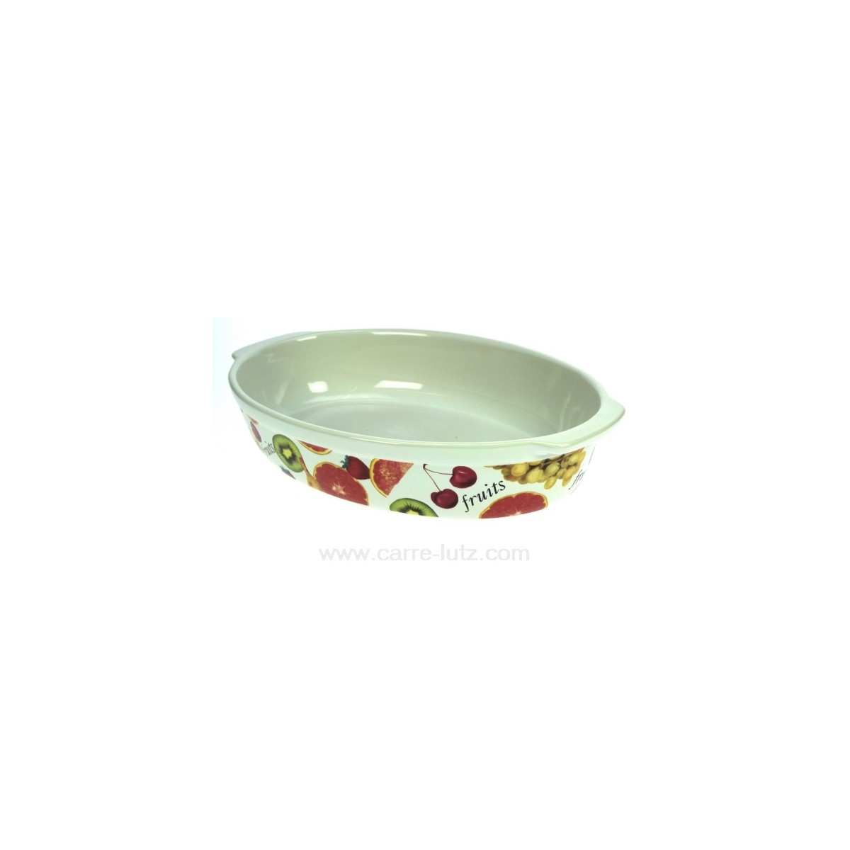 CL25003002  Plat ovale decor fruit 32cm 16,20 €