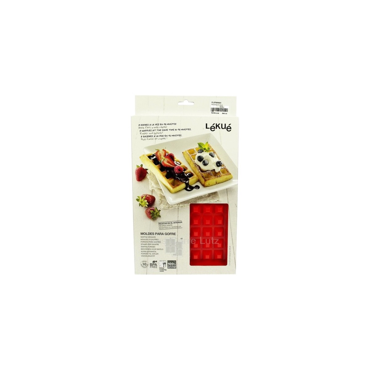 CL27000031  Plaque à gaufre en silicone Lékué 29,90 €