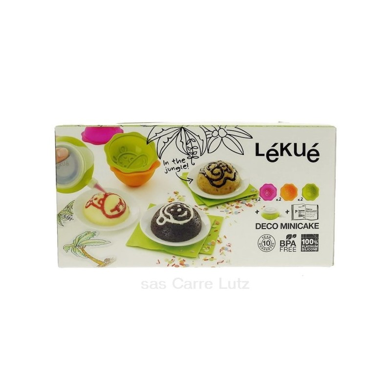 Kit mini cake décor jungle en silicone Lékué