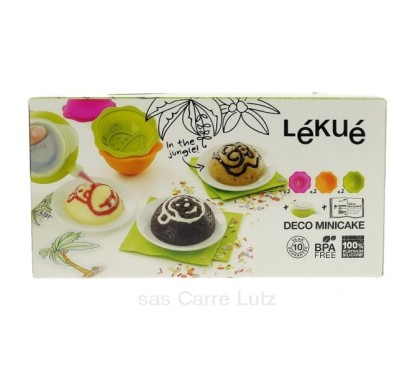 Kit mini cake décor jungle en silicone Lékué