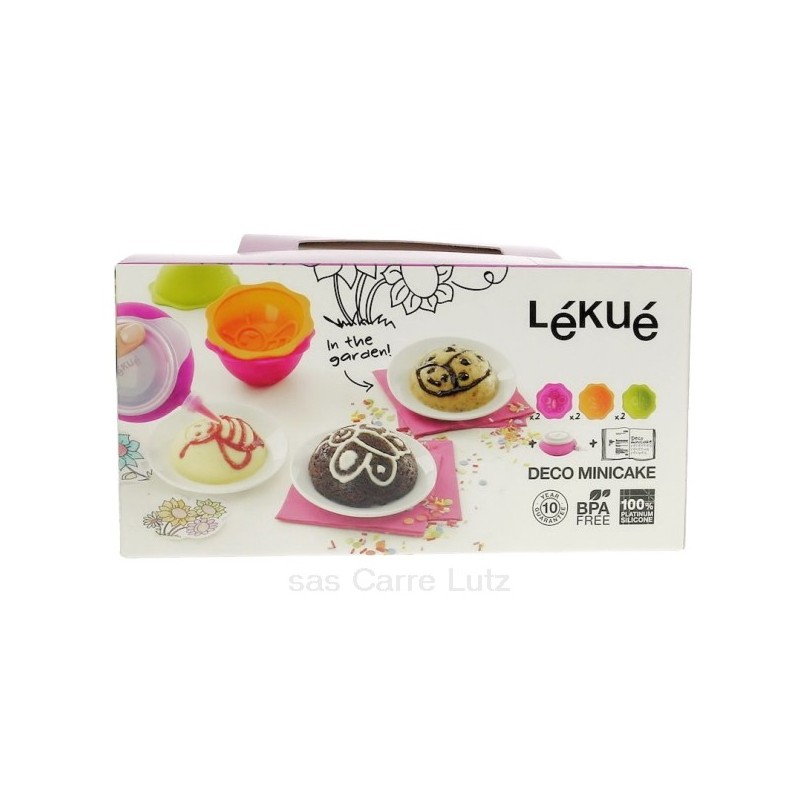 Kit mini cake décor jardin en silicone Lékué