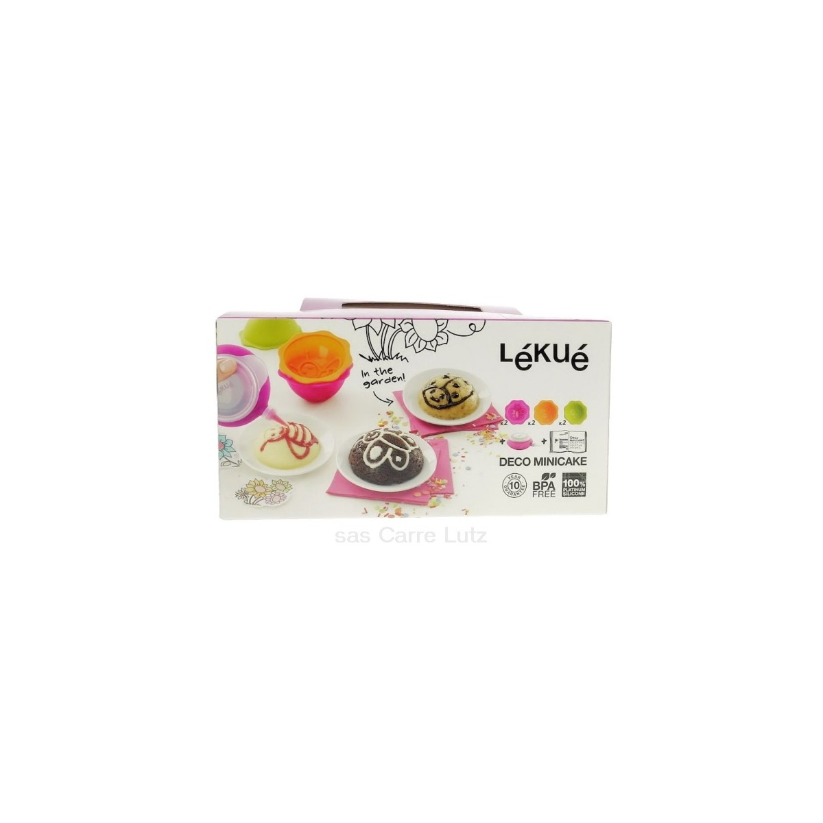 CL27000034  Kit mini cake décor jardin en silicone Lékué 22,50 €