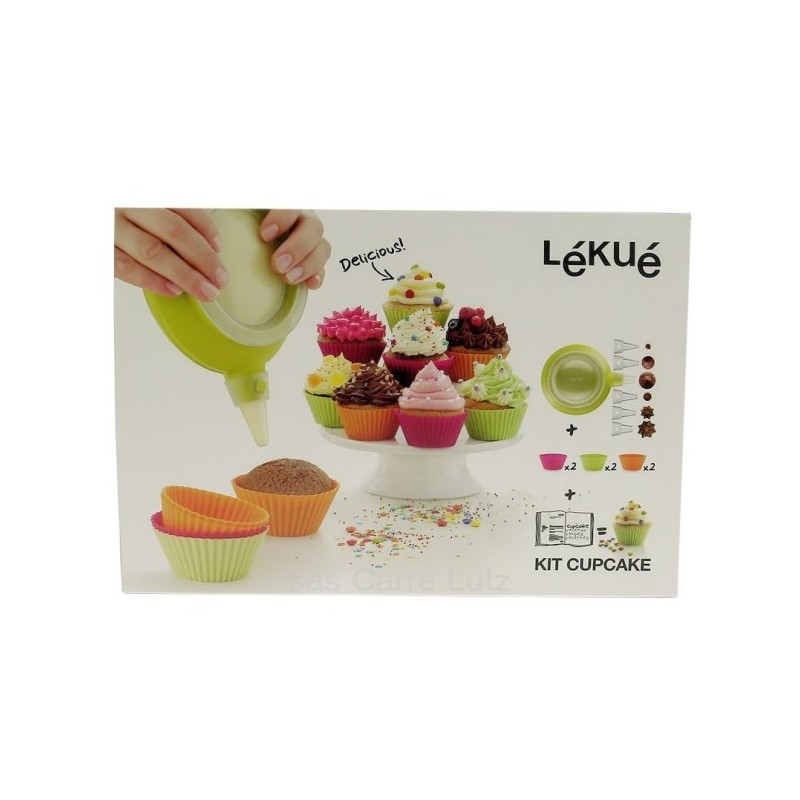 Kit cupcake en silicone Lékué