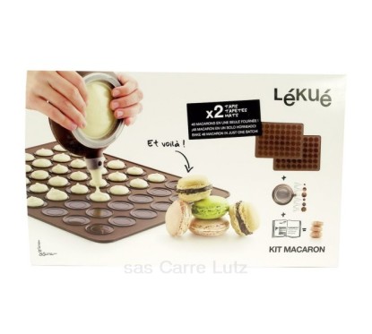 Kit macaron 2 tapis + décomax  en silicone Lékué