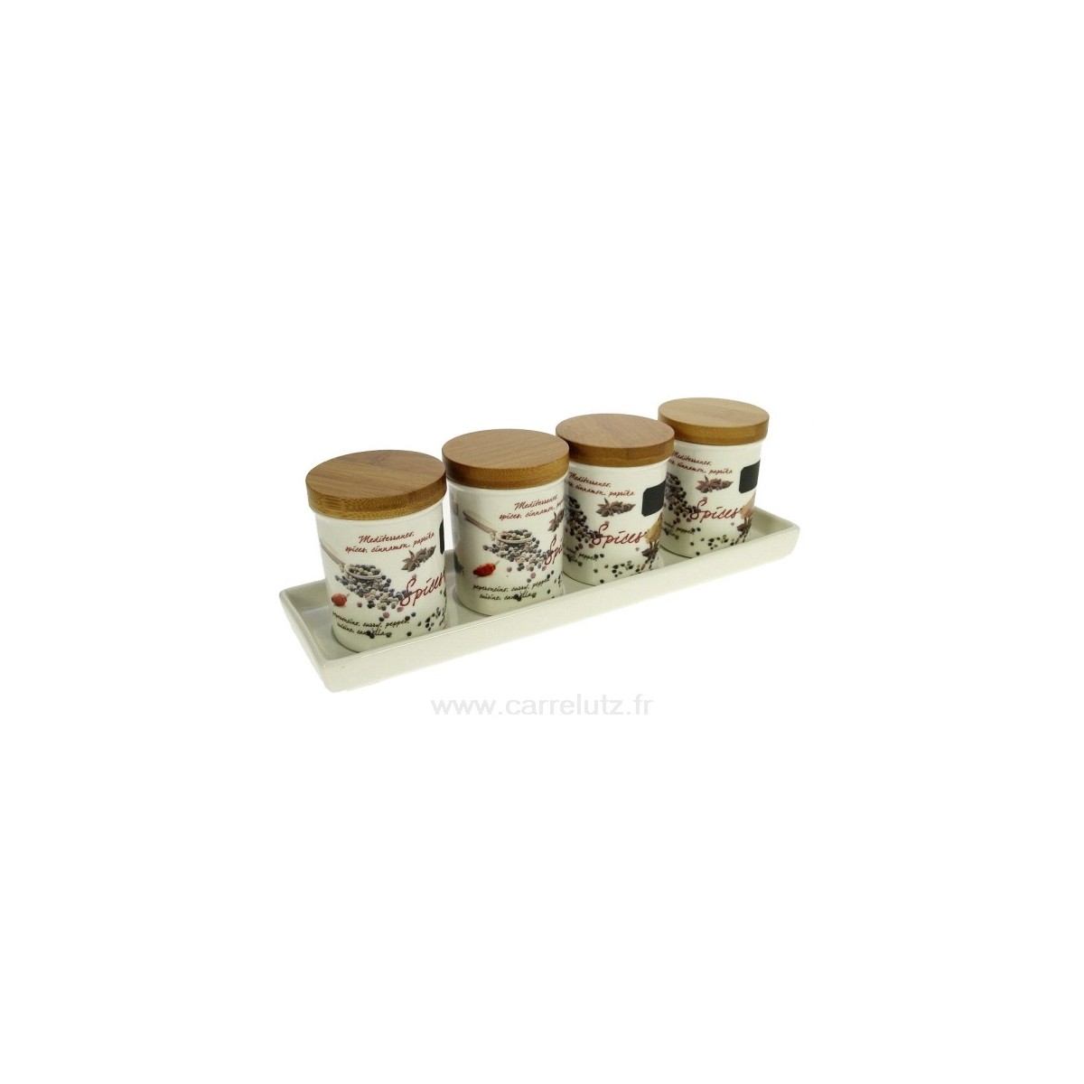 CL29000071 Set de 4 bocaux porcelaine à épices 27,40 € CL29000071 Set de 4 bocaux porcelaine à épices 27,40 €