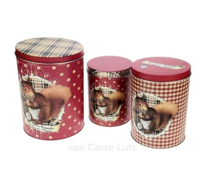 CL29000089 Set de 3 boites en métal décoré Orval Créations croque noisette 22,60 €