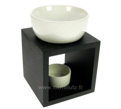 CL30000201  Brule parfum carré noir céramique blanche﻿ Drake 17,40 €