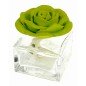 Diffuseur de parfum rose en platre verte Diffuseur de parfum rose en platre verte