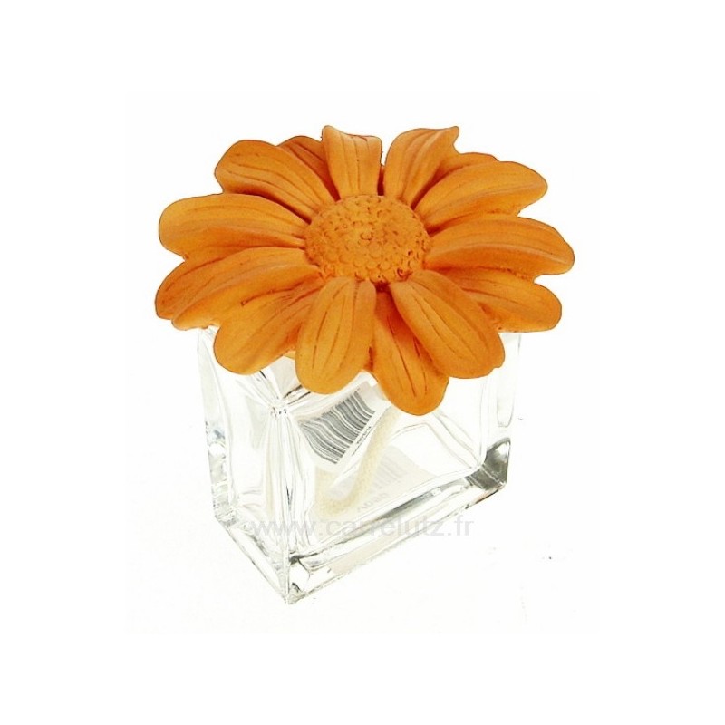 Diffuseur de parfum marguerite en platre orange﻿