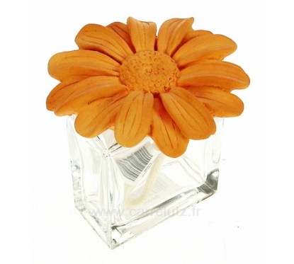 Diffuseur de parfum marguerite en platre orange﻿