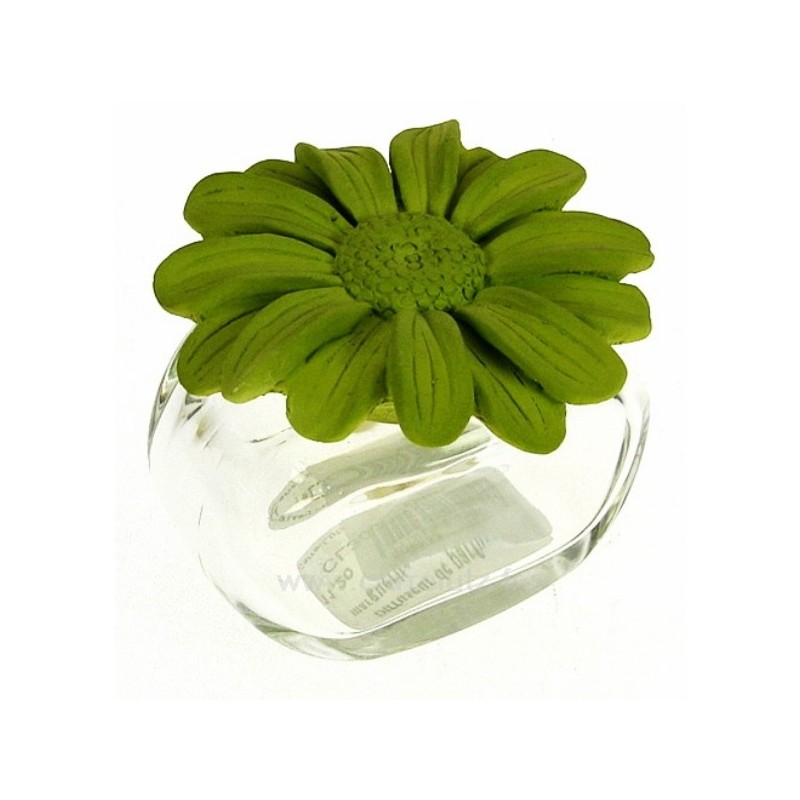 Diffuseur de parfum marguerite en platre vert﻿