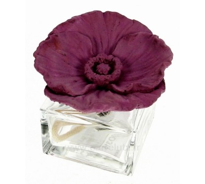 Diffuseur de parfum coquelicot en platre rose foncé﻿