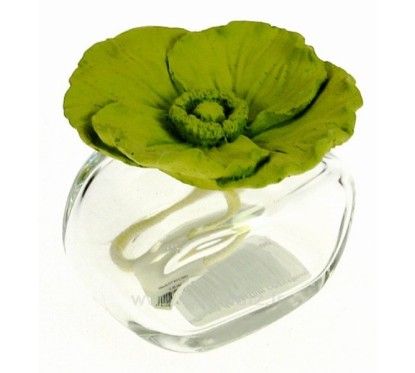 Diffuseur de parfum coquelicot en platre vert﻿