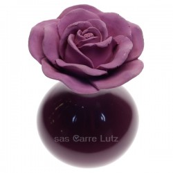 Coffret diffuseur de parfum fleur en platre et vase en faience couleur fushia Drake, reference CL30000320