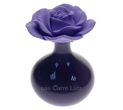 CL30000322  Coffret diffuseur de parfum fleur en platre et vase en faience couleur parme Drake 16,90 €